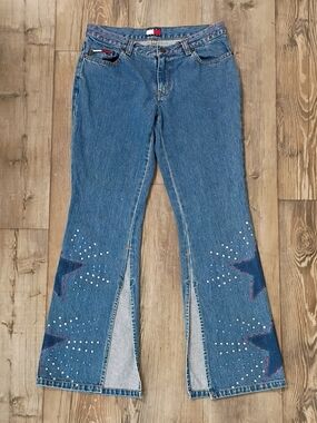 Vintage '90S Tommy Hilfiger Jeans Wide Leg Size 2
